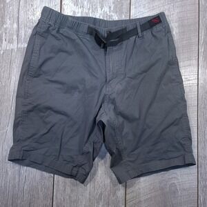 Gramicci Shorts Mens Small Gray G-Shorts Integrated Belt Cotton Blend Climbing